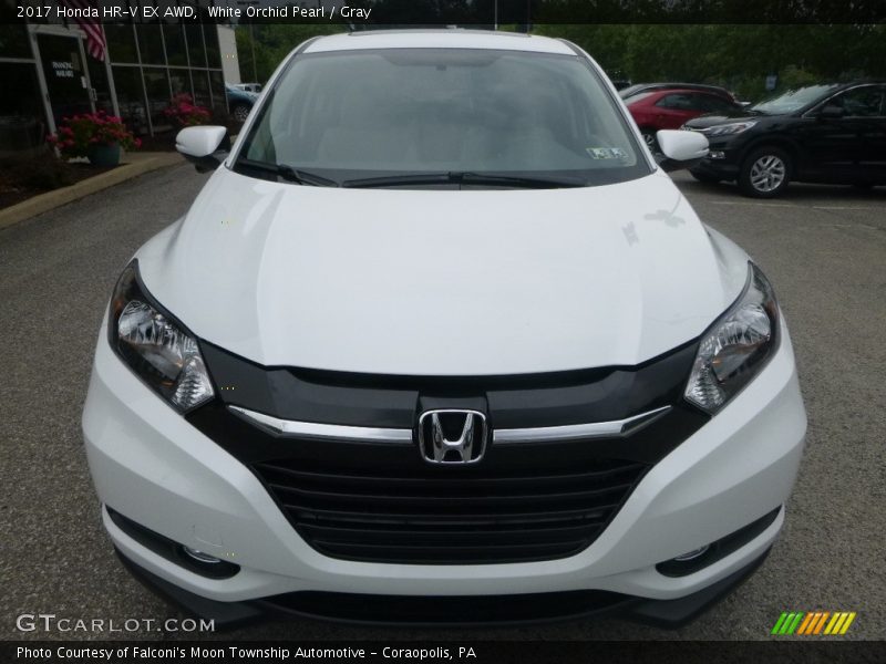 White Orchid Pearl / Gray 2017 Honda HR-V EX AWD