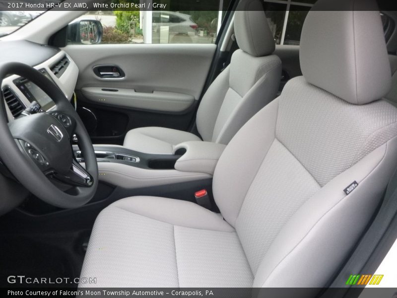 White Orchid Pearl / Gray 2017 Honda HR-V EX AWD