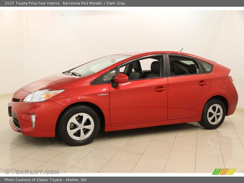 Barcelona Red Metallic / Dark Gray 2015 Toyota Prius Four Hybrid