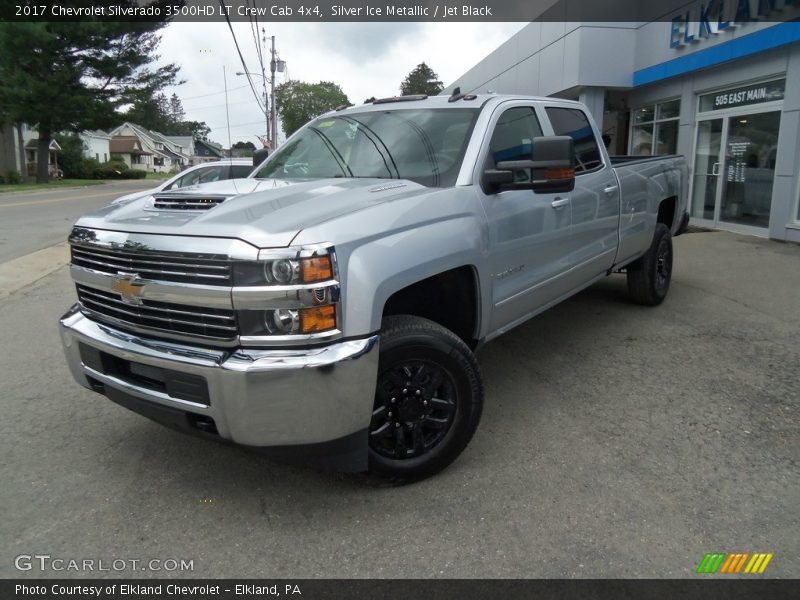 Silver Ice Metallic / Jet Black 2017 Chevrolet Silverado 3500HD LT Crew Cab 4x4