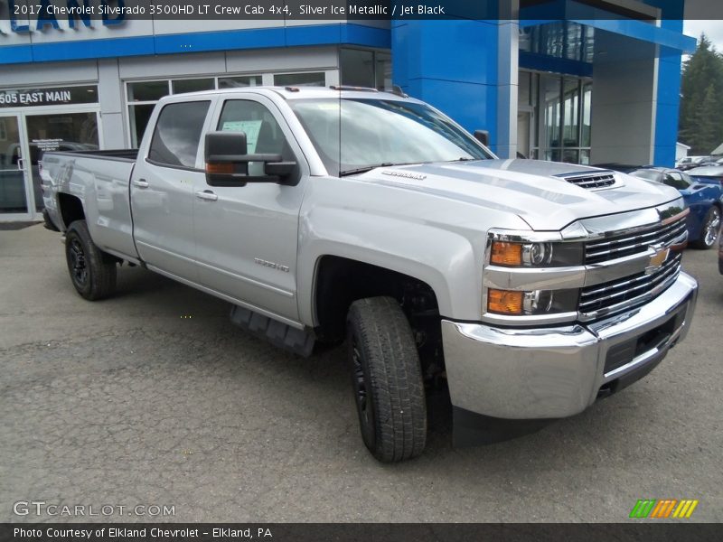 Silver Ice Metallic / Jet Black 2017 Chevrolet Silverado 3500HD LT Crew Cab 4x4