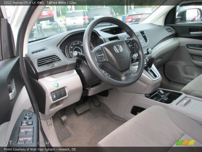 Taffeta White / Gray 2012 Honda CR-V LX 4WD