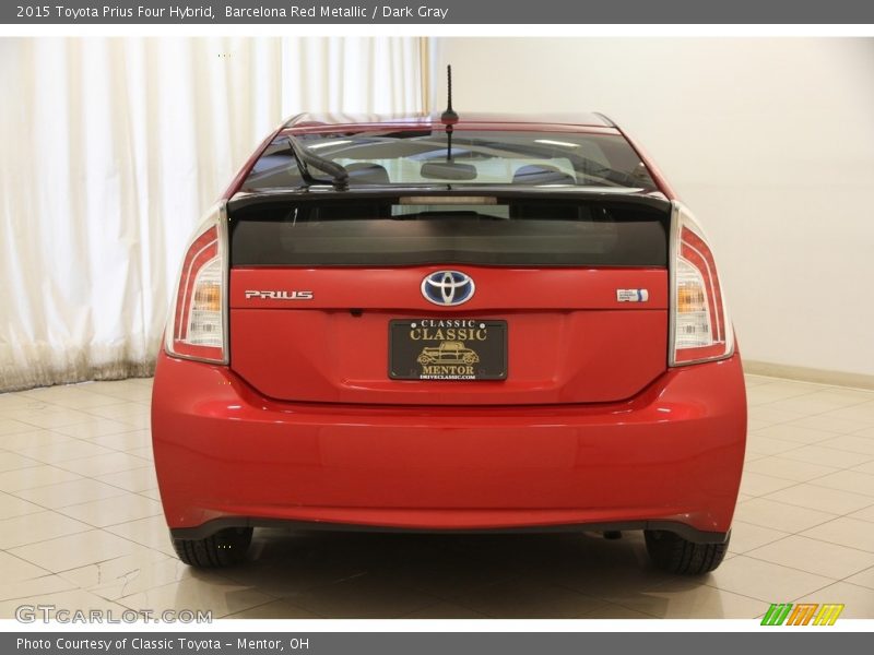 Barcelona Red Metallic / Dark Gray 2015 Toyota Prius Four Hybrid