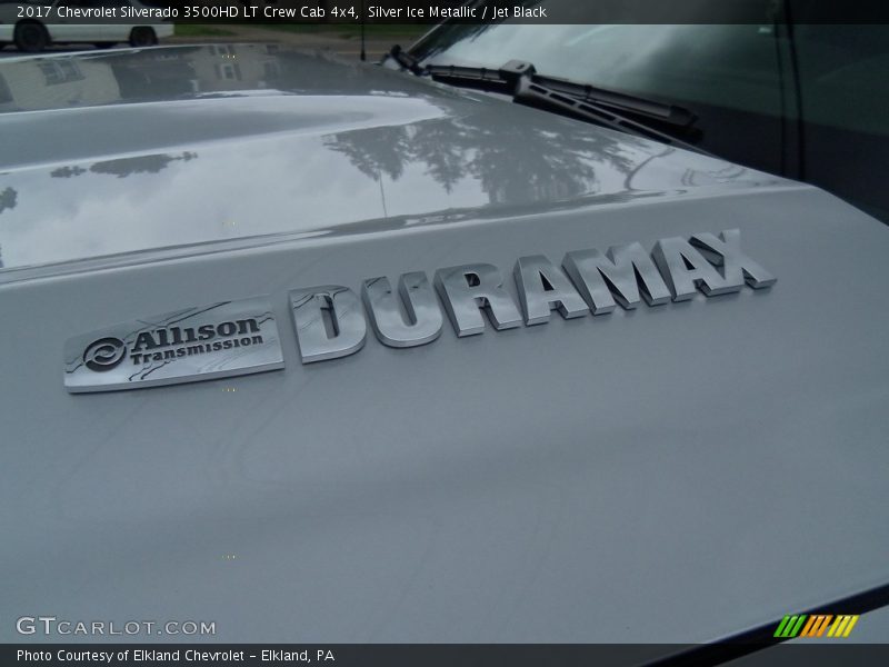 Silver Ice Metallic / Jet Black 2017 Chevrolet Silverado 3500HD LT Crew Cab 4x4