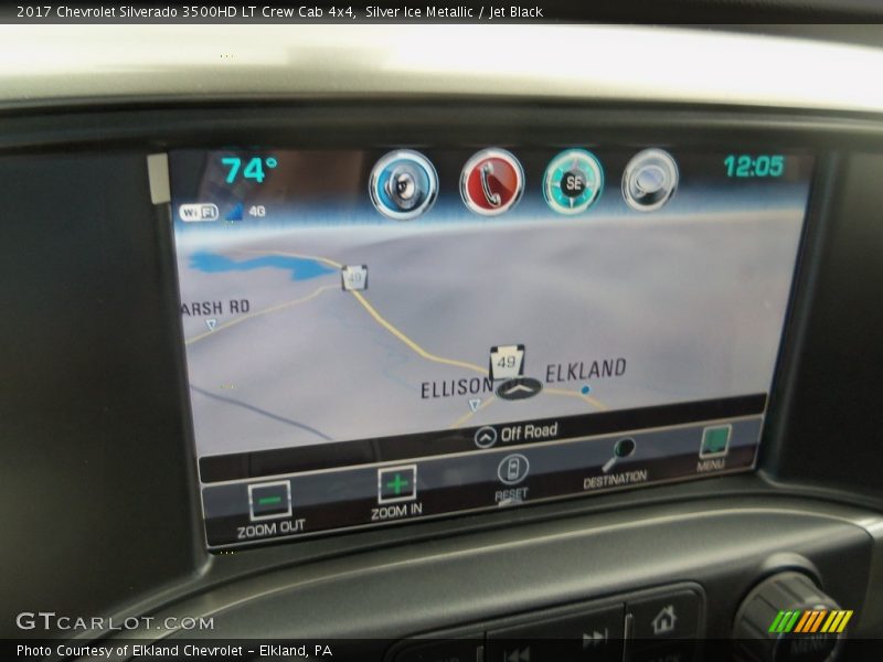 Silver Ice Metallic / Jet Black 2017 Chevrolet Silverado 3500HD LT Crew Cab 4x4