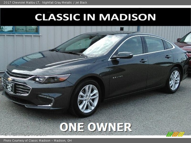 Nightfall Gray Metallic / Jet Black 2017 Chevrolet Malibu LT