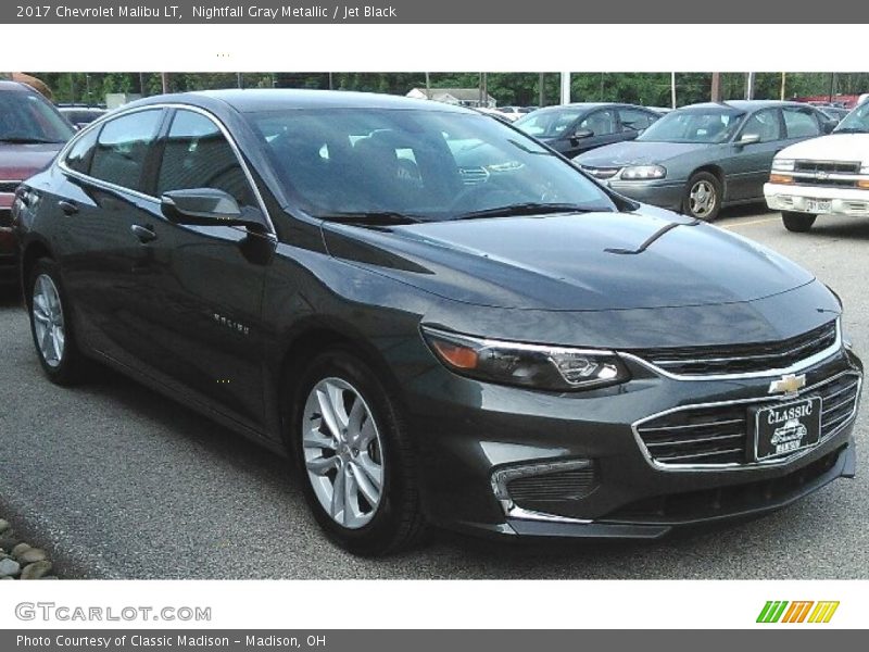 Nightfall Gray Metallic / Jet Black 2017 Chevrolet Malibu LT