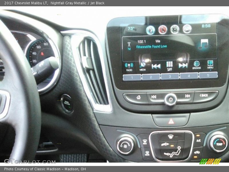 Nightfall Gray Metallic / Jet Black 2017 Chevrolet Malibu LT