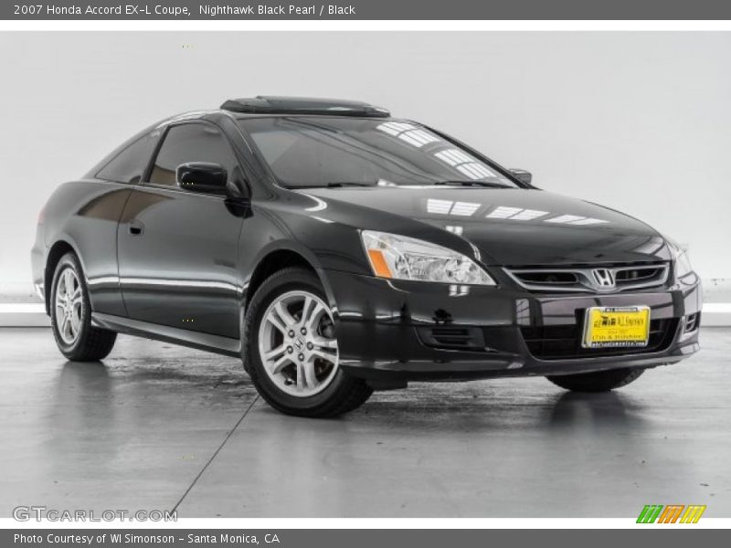 Nighthawk Black Pearl / Black 2007 Honda Accord EX-L Coupe