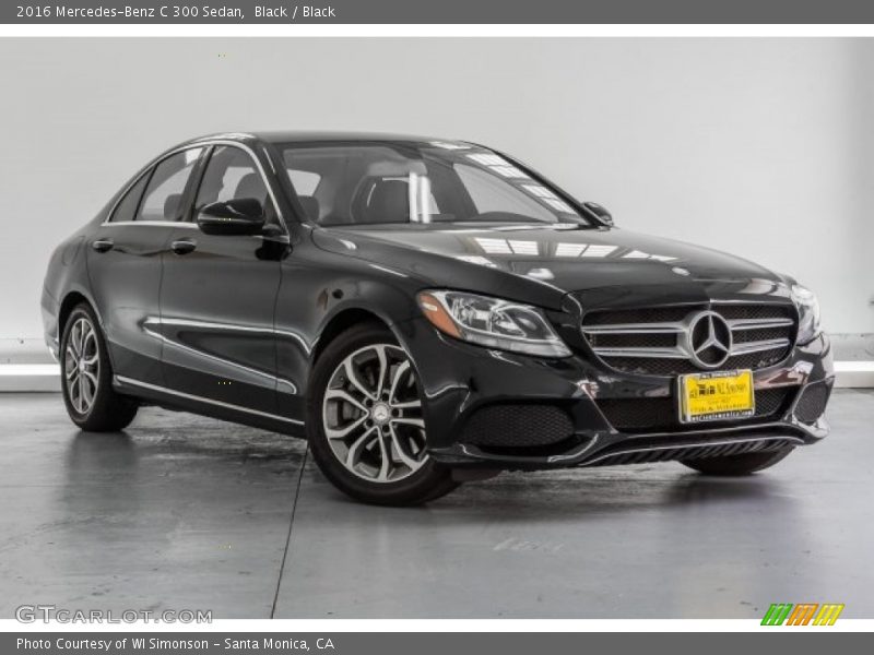 Black / Black 2016 Mercedes-Benz C 300 Sedan