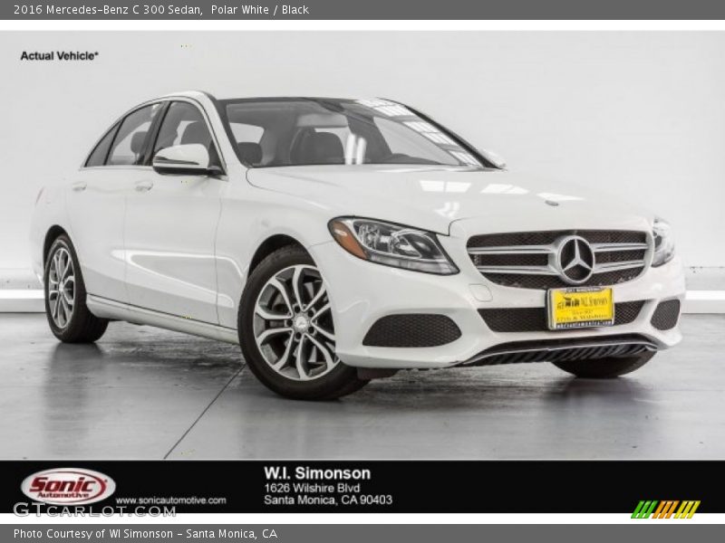 Polar White / Black 2016 Mercedes-Benz C 300 Sedan