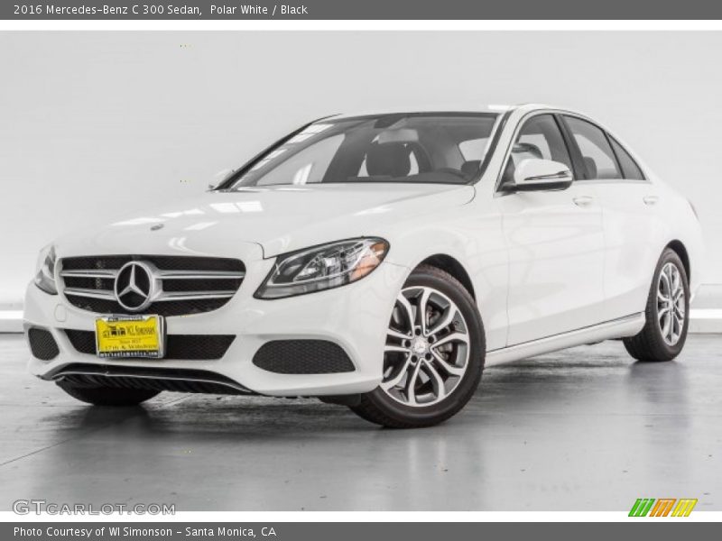 Polar White / Black 2016 Mercedes-Benz C 300 Sedan