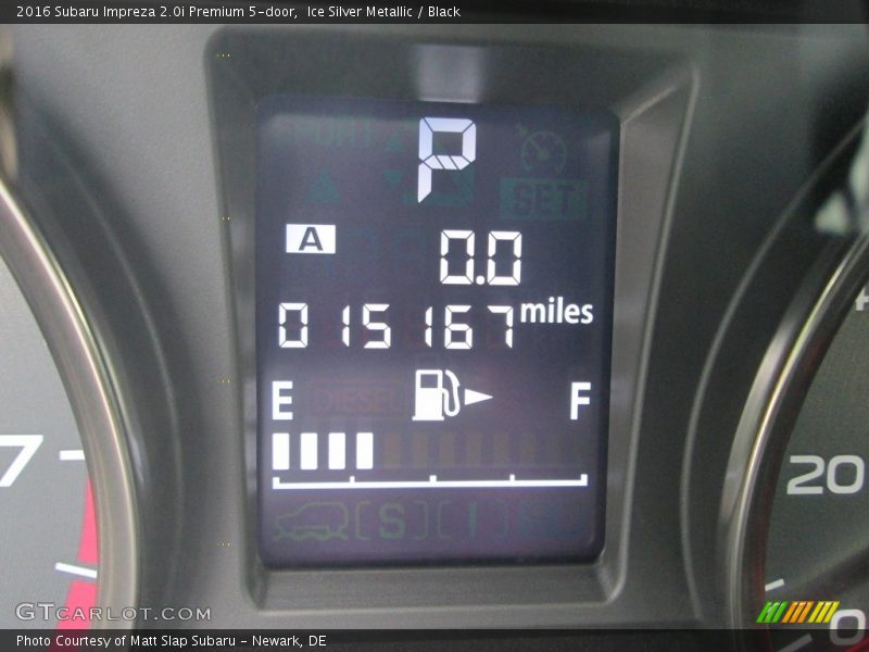 Ice Silver Metallic / Black 2016 Subaru Impreza 2.0i Premium 5-door