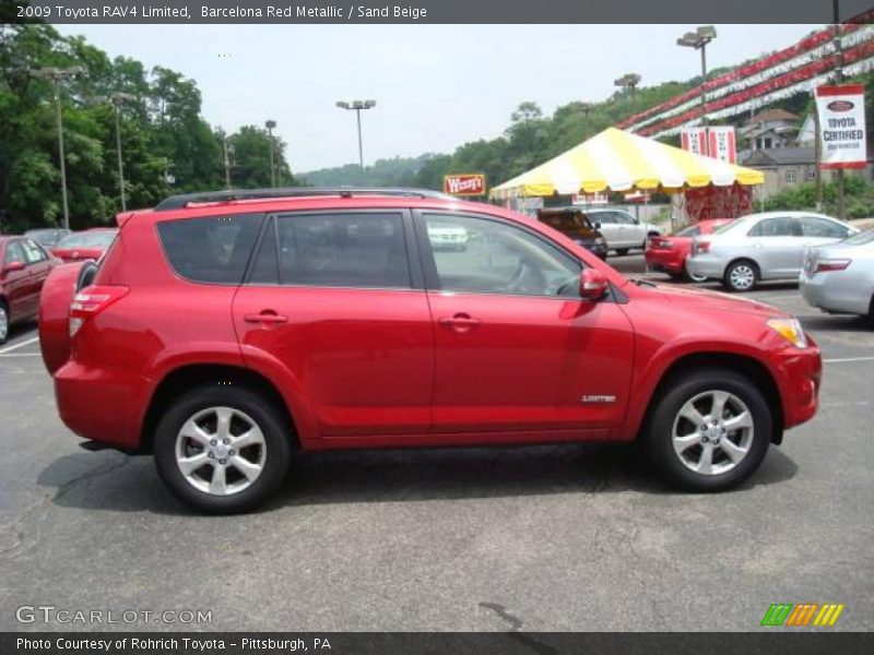 Barcelona Red Metallic / Sand Beige 2009 Toyota RAV4 Limited