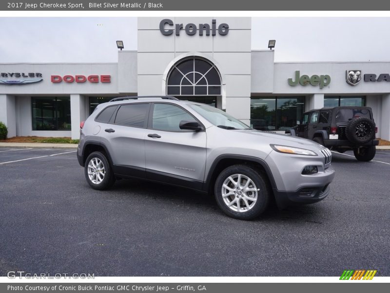 Billet Silver Metallic / Black 2017 Jeep Cherokee Sport