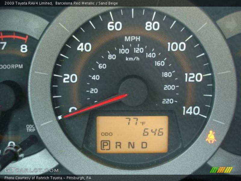 Barcelona Red Metallic / Sand Beige 2009 Toyota RAV4 Limited