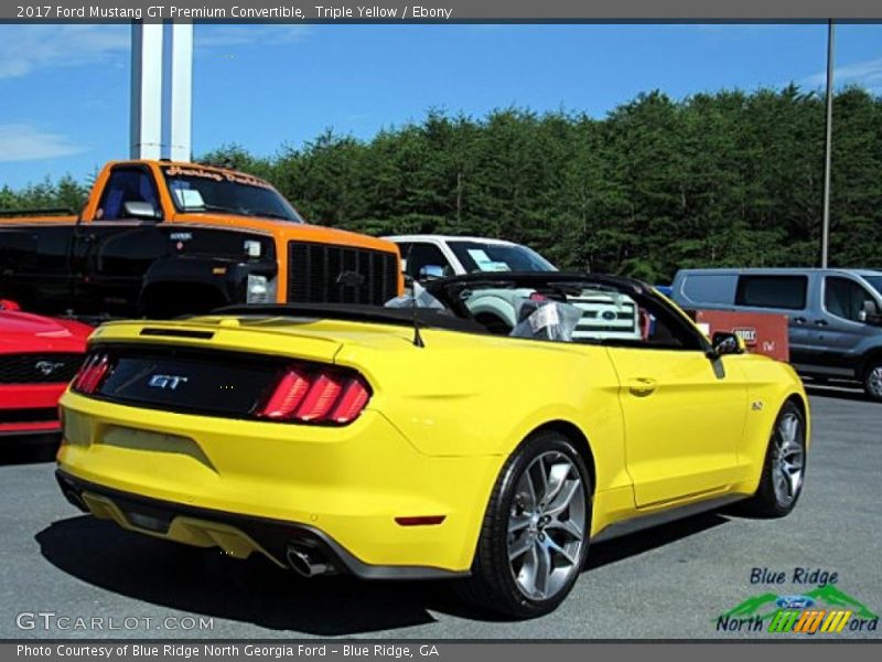 Triple Yellow / Ebony 2017 Ford Mustang GT Premium Convertible