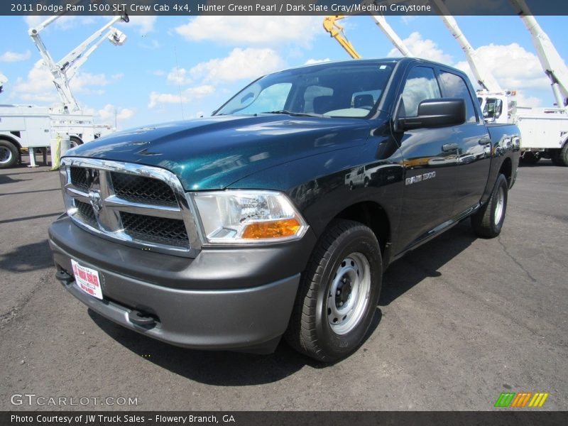 Hunter Green Pearl / Dark Slate Gray/Medium Graystone 2011 Dodge Ram 1500 SLT Crew Cab 4x4