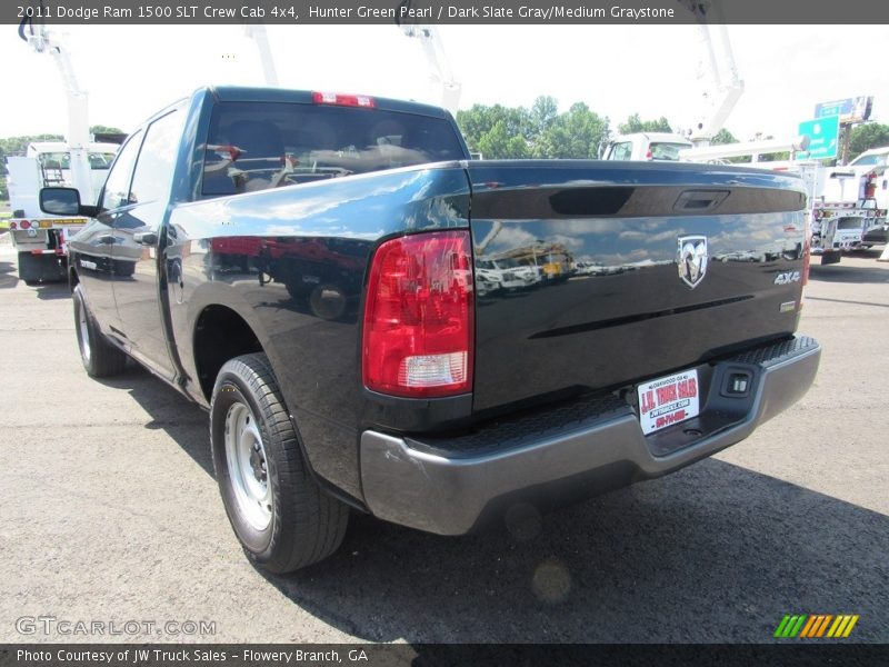 Hunter Green Pearl / Dark Slate Gray/Medium Graystone 2011 Dodge Ram 1500 SLT Crew Cab 4x4