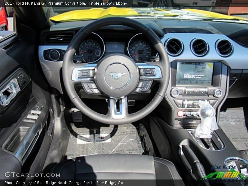 Triple Yellow / Ebony 2017 Ford Mustang GT Premium Convertible