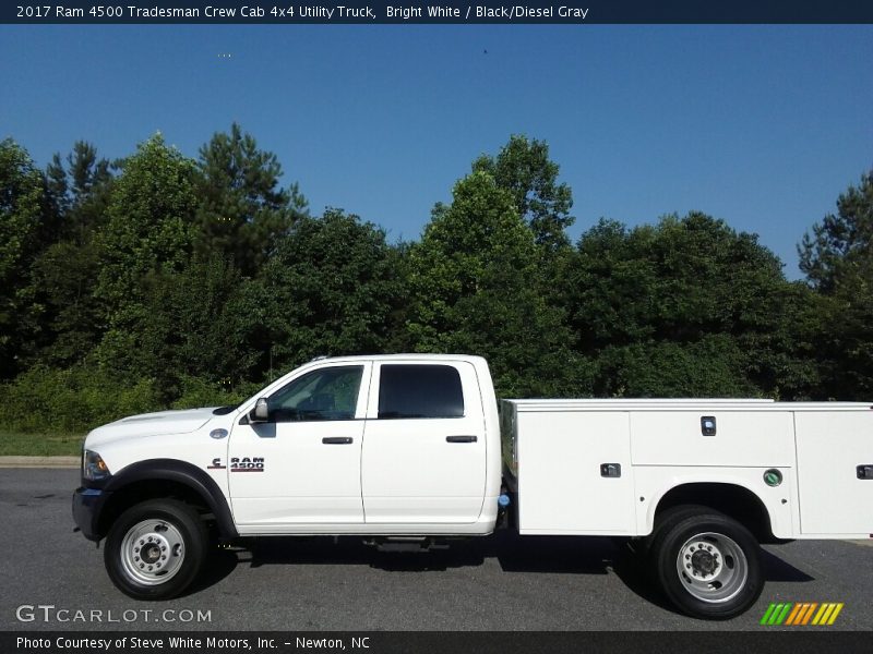 Bright White / Black/Diesel Gray 2017 Ram 4500 Tradesman Crew Cab 4x4 Utility Truck