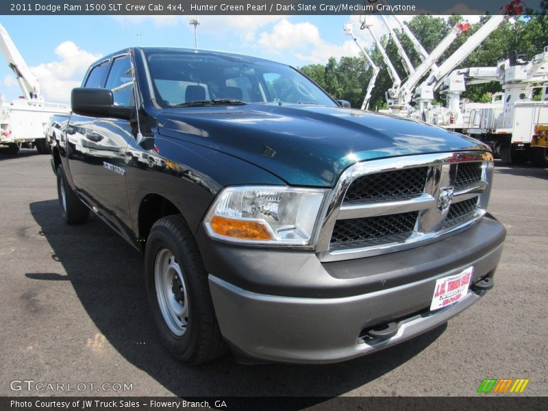 Hunter Green Pearl / Dark Slate Gray/Medium Graystone 2011 Dodge Ram 1500 SLT Crew Cab 4x4