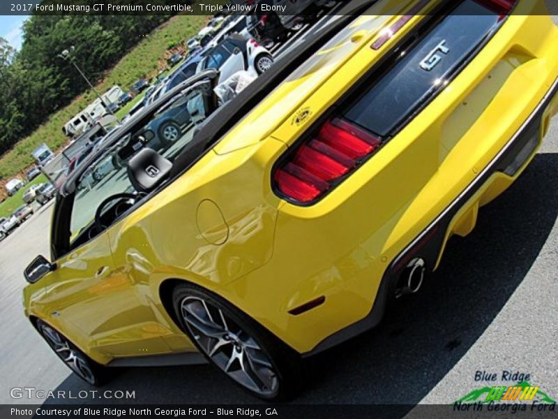 Triple Yellow / Ebony 2017 Ford Mustang GT Premium Convertible