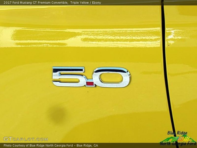 Triple Yellow / Ebony 2017 Ford Mustang GT Premium Convertible