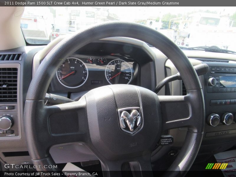 Hunter Green Pearl / Dark Slate Gray/Medium Graystone 2011 Dodge Ram 1500 SLT Crew Cab 4x4