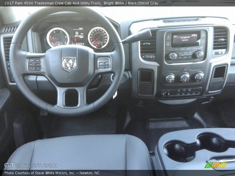 Bright White / Black/Diesel Gray 2017 Ram 4500 Tradesman Crew Cab 4x4 Utility Truck