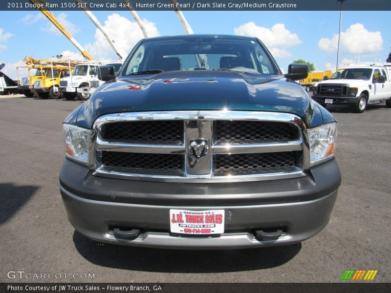 Hunter Green Pearl / Dark Slate Gray/Medium Graystone 2011 Dodge Ram 1500 SLT Crew Cab 4x4