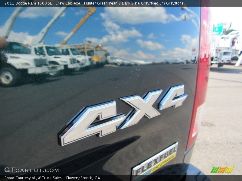 Hunter Green Pearl / Dark Slate Gray/Medium Graystone 2011 Dodge Ram 1500 SLT Crew Cab 4x4