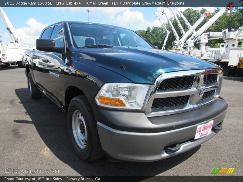 Hunter Green Pearl / Dark Slate Gray/Medium Graystone 2011 Dodge Ram 1500 SLT Crew Cab 4x4