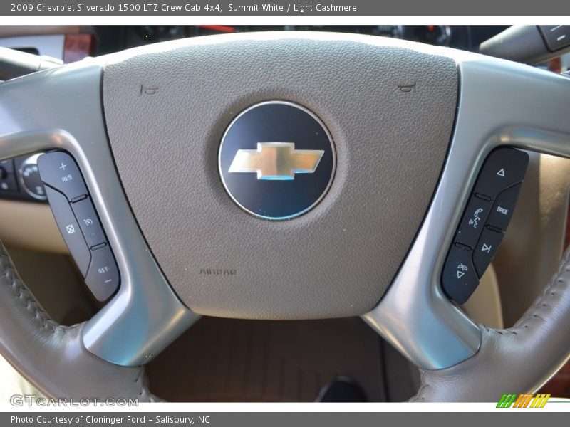 Summit White / Light Cashmere 2009 Chevrolet Silverado 1500 LTZ Crew Cab 4x4