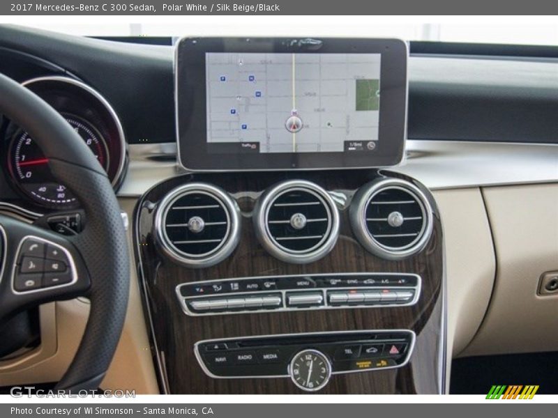 Polar White / Silk Beige/Black 2017 Mercedes-Benz C 300 Sedan