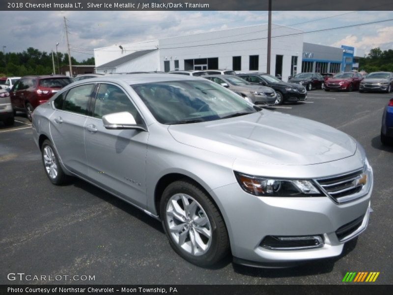 Silver Ice Metallic / Jet Black/Dark Titanium 2018 Chevrolet Impala LT