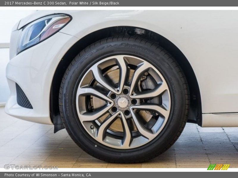 Polar White / Silk Beige/Black 2017 Mercedes-Benz C 300 Sedan