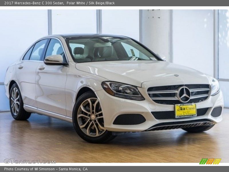 Polar White / Silk Beige/Black 2017 Mercedes-Benz C 300 Sedan