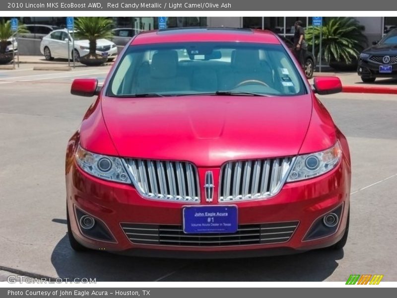 Red Candy Metallic / Light Camel/Olive Ash 2010 Lincoln MKS EcoBoost AWD