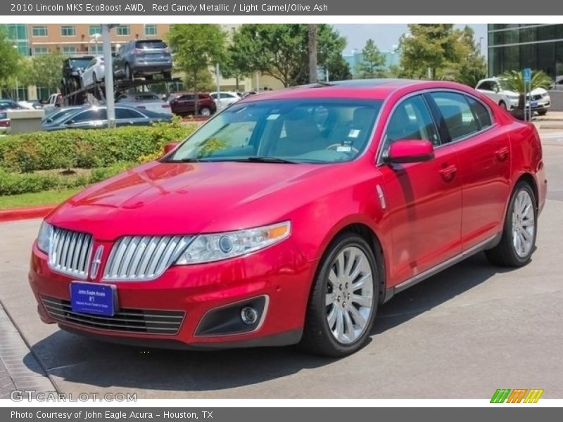 Red Candy Metallic / Light Camel/Olive Ash 2010 Lincoln MKS EcoBoost AWD