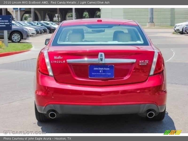 Red Candy Metallic / Light Camel/Olive Ash 2010 Lincoln MKS EcoBoost AWD