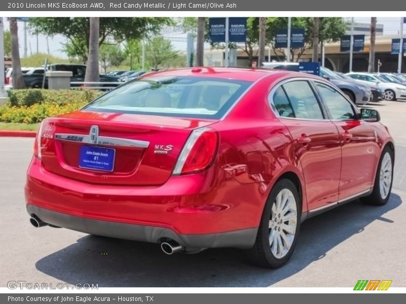 Red Candy Metallic / Light Camel/Olive Ash 2010 Lincoln MKS EcoBoost AWD