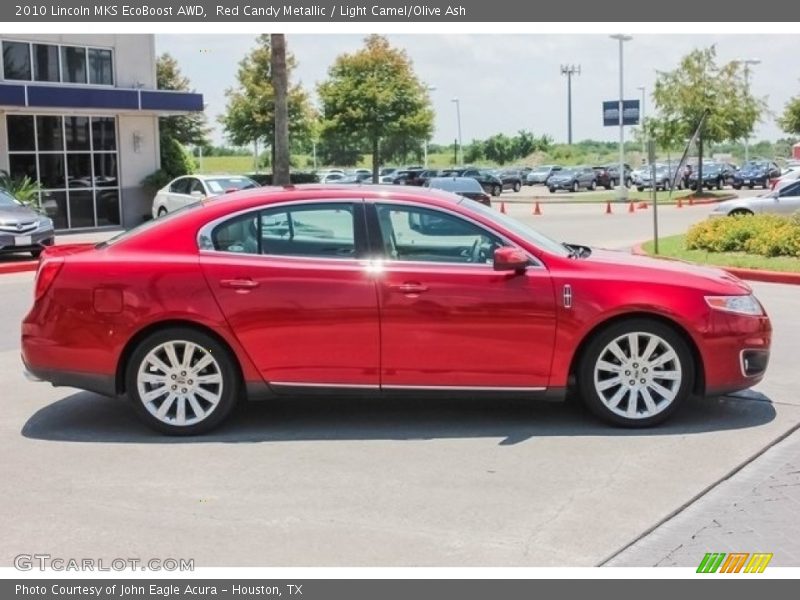 Red Candy Metallic / Light Camel/Olive Ash 2010 Lincoln MKS EcoBoost AWD