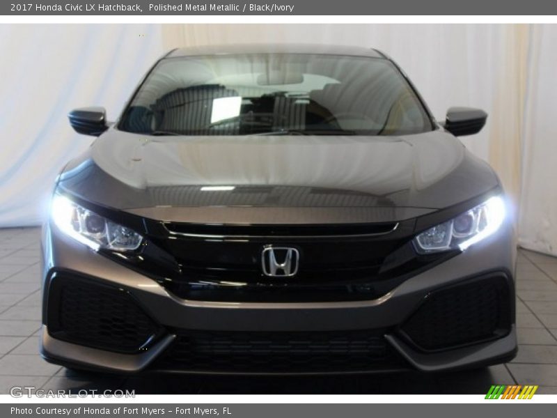 Polished Metal Metallic / Black/Ivory 2017 Honda Civic LX Hatchback