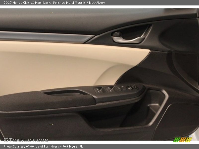 Polished Metal Metallic / Black/Ivory 2017 Honda Civic LX Hatchback