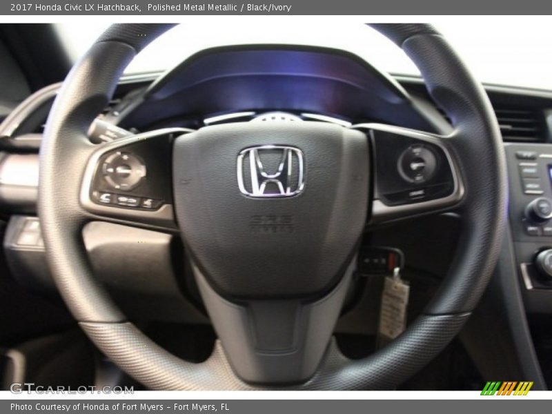 Polished Metal Metallic / Black/Ivory 2017 Honda Civic LX Hatchback