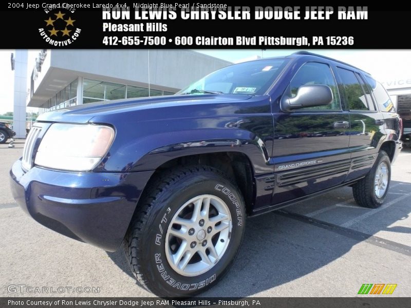 Midnight Blue Pearl / Sandstone 2004 Jeep Grand Cherokee Laredo 4x4