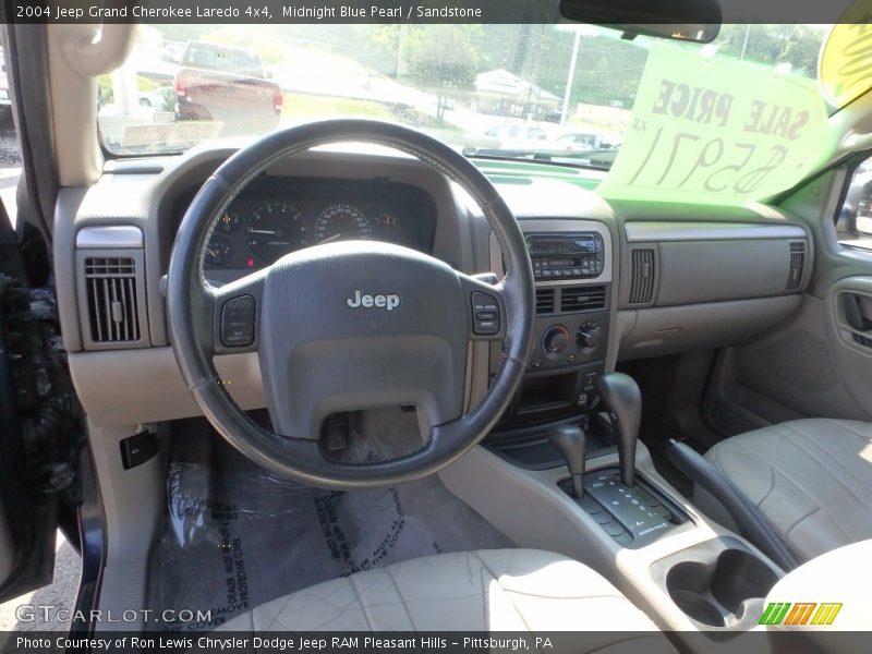 Midnight Blue Pearl / Sandstone 2004 Jeep Grand Cherokee Laredo 4x4
