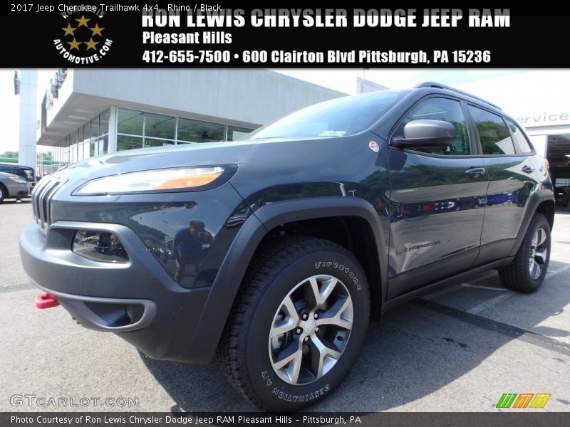 Rhino / Black 2017 Jeep Cherokee Trailhawk 4x4