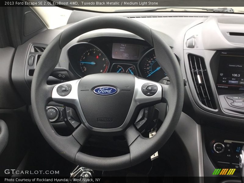 Tuxedo Black Metallic / Medium Light Stone 2013 Ford Escape SE 2.0L EcoBoost 4WD